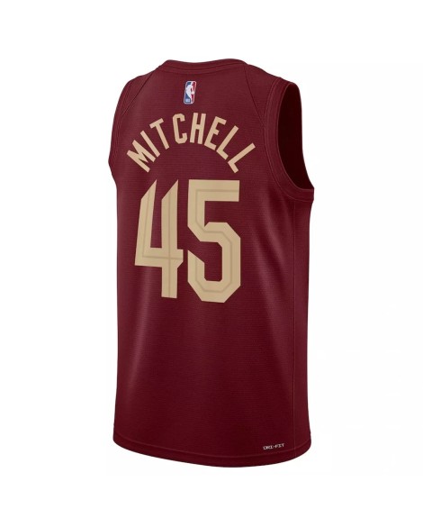 Men's Cleveland Cavaliers Donovan Mitchell #45 Nike Wine 2022/23 Swingman Jersey - Icon Edition