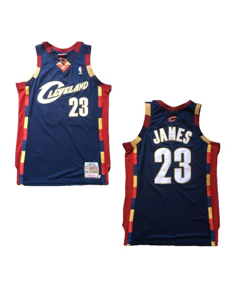 Men's Cleveland Cavaliers James #23 Mitchell & Ness Navy 2008/09 Swingman NBA Jersey