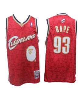BAPE x Mitchell & Ness Cleveland Cavaliers ABC Red Basketball Swingman Jersey